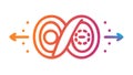 Infinity Loop with Arrows, Continuous Process Icon, vector design Generative AI Royalty Free Stock Photo