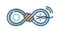 Infinity Loop Data Flow, Continuous Process Icon, vector design Generative AI Royalty Free Stock Photo