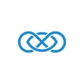 Infinity loop eye line simplicity modern logo