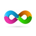 Infinity loop logo icon design template elements