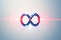 The infinity loop symbol creatively embodies the continuous cycle of DevOps practices, utilizing a vibrant blend of