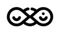 Infinity Loop Symbol with Faces. Endless Connection. vector design Generative AI Royalty Free Stock Photo
