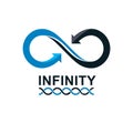 Infinity Loop vector symbol, conceptual logo special design. Royalty Free Stock Photo