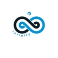 Infinity Loop vector symbol, conceptual logo special design. Royalty Free Stock Photo