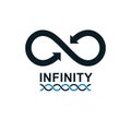 Infinity Loop vector symbol, conceptual logo special design. Royalty Free Stock Photo