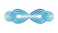 Infinity Loop Wave Symbol in Harmonious Blue Tones, vector design Generative AI Royalty Free Stock Photo