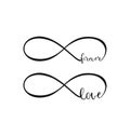 Infinity love and forever symbol.