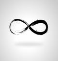 Infinity love and forever symbol.Infinity symbol grunge brush stroke. Royalty Free Stock Photo