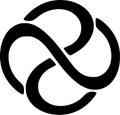Infinity - minimalist and flat logo - vector illustration