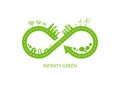 Infinity nature design for Green city and Ecology friendly concept Royalty Free Stock Photo