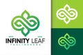 Infinity Nature Leaf Logo Design, brand identity logos vector, modern logo, Logo Designs Vector Illustration Template