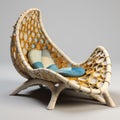 Infinity Nets Inspired Lounge Chair With Organic Elements