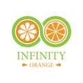 Infinity orange vector logo