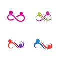 Infinity people  family and community logo vector Royalty Free Stock Photo