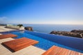 Infinity pool with beautiful sea views