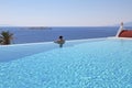 Infinity Pool and Man Mykonos