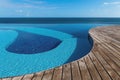 Infinity pool with views of the sea and blue sky Royalty Free Stock Photo