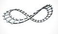 Infinity Railway Track Royalty Free Stock Photo