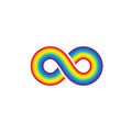 Infinity rainbow concept logo icon vector illustration design