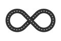 Infinity road loop icon. Infinity symbol. Figure 8 Traffic Loop. Race track sign or logo. Royalty Free Stock Photo
