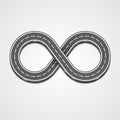 Infinity road vector background Royalty Free Stock Photo