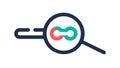 Infinity Search and Discovery Icon, vector design Generative AI Royalty Free Stock Photo