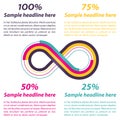 Infinity shape for infographics Royalty Free Stock Photo