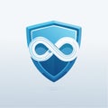 Infinity Shield Security Logo for Tech and Business Royalty Free Stock Photo