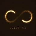 infinity sign from glittering stras Royalty Free Stock Photo