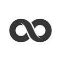 Infinity Sign Icon on White Background. Vector