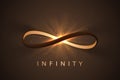 Infinity sign with light effect