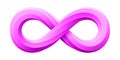 Infinity sign made of twisted octagonal rod. Mobius strip symbol. Vector isolated illustration Royalty Free Stock Photo