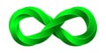 Infinity sign made of twisted pentagonal rod. Mobius strip symbol. Vector isolated illustration Royalty Free Stock Photo