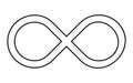 Infinity sign silhouette vector symbol icon design. Royalty Free Stock Photo