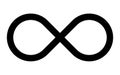 Infinity sign silhouette vector symbol icon design. Royalty Free Stock Photo