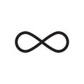 Infinity sign vector icon. Vector illustration on white background. Royalty Free Stock Photo
