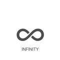 Infinity sign vector icon. Trendy flat design style Royalty Free Stock Photo