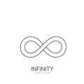 Infinity sign vector line icon. Trendy flat design style Royalty Free Stock Photo