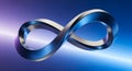 Infinity Symbol Blue Metallic Background Royalty Free Stock Photo
