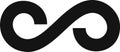 Infinity symbol, a continuous loop representing eternity, boundless potential, and endless possibilities, embodies concepts of