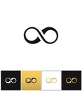 Infinity symbol or cycle eternity vector icon Royalty Free Stock Photo
