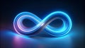 Infinity symbol on dark background Royalty Free Stock Photo