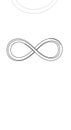 An infinity symbol is depicted with a sleek, continuous loop design. It consists of two Royalty Free Stock Photo