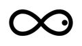 Infinity symbol icon, endless loop math graphic, vector design Generative AI Royalty Free Stock Photo