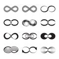 Infinity symbol icons vector illustration Royalty Free Stock Photo