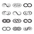 Infinity symbol icons vector illustration Royalty Free Stock Photo