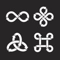 Infinity symbol icons. Vector Illustration. Royalty Free Stock Photo