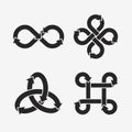 Infinity symbol icons. Vector Illustration. Royalty Free Stock Photo