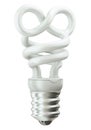 Infinity symbol light bulb on white Royalty Free Stock Photo