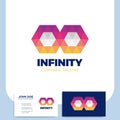 Infinity symbol logo design infinity logo template infinity media logo Royalty Free Stock Photo